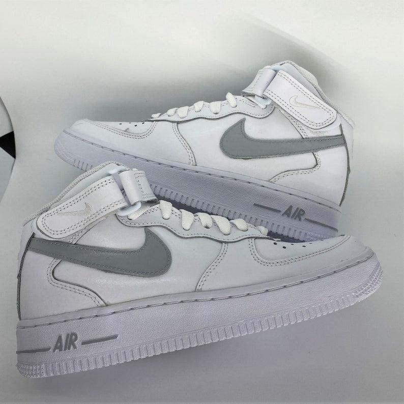 Custom Grey Nike Air Force Ones