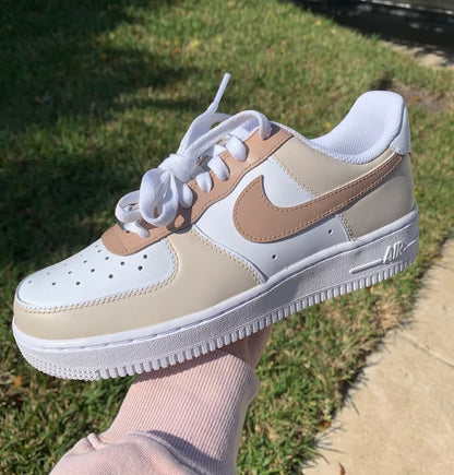 Brown & Beige Custom Air Force 1's