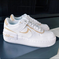 Beige Custom Nike Air Force 1 Shadow Cream Tan