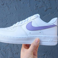 Custom Air Force 1 Violet Swoosh