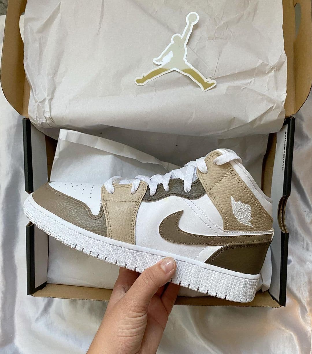 Custom Air Jordan mid Browns combo