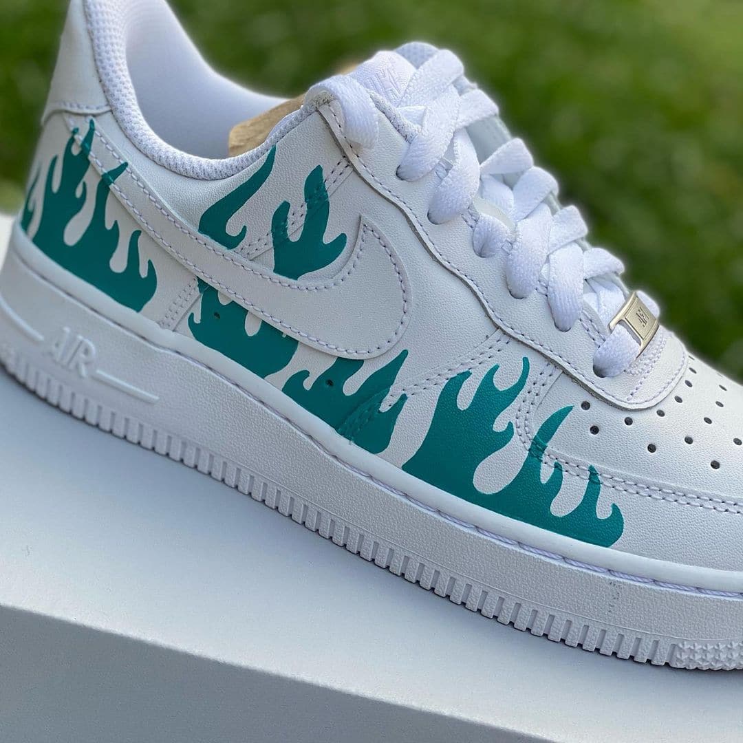 Custom Flames Air Force 1’s