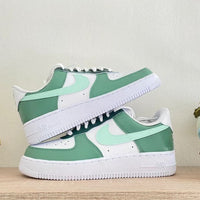 Custom Air Force 1 sage Colour Block