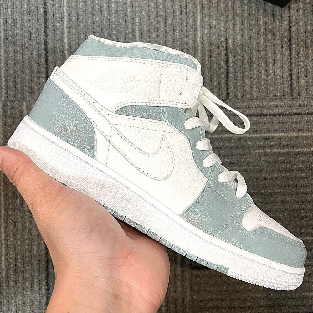 Custom Air Jordan 1 X Gray green