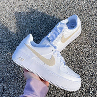 Custom Nike Air Force 1 Sage Low Beige Tan