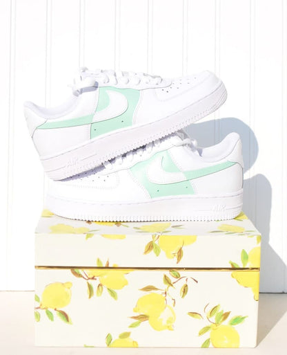 Check Colorblock Air Force 1 Handpainted Custom