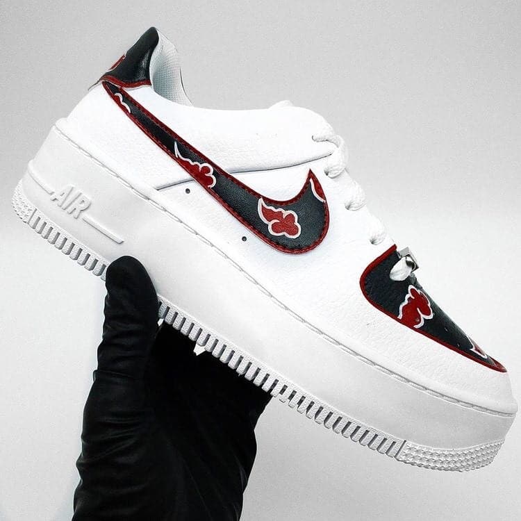 Black Red Clouds Custom Air Force 1