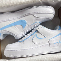 Custom Nike Air Force 1 Shadow Colors Baby Blue