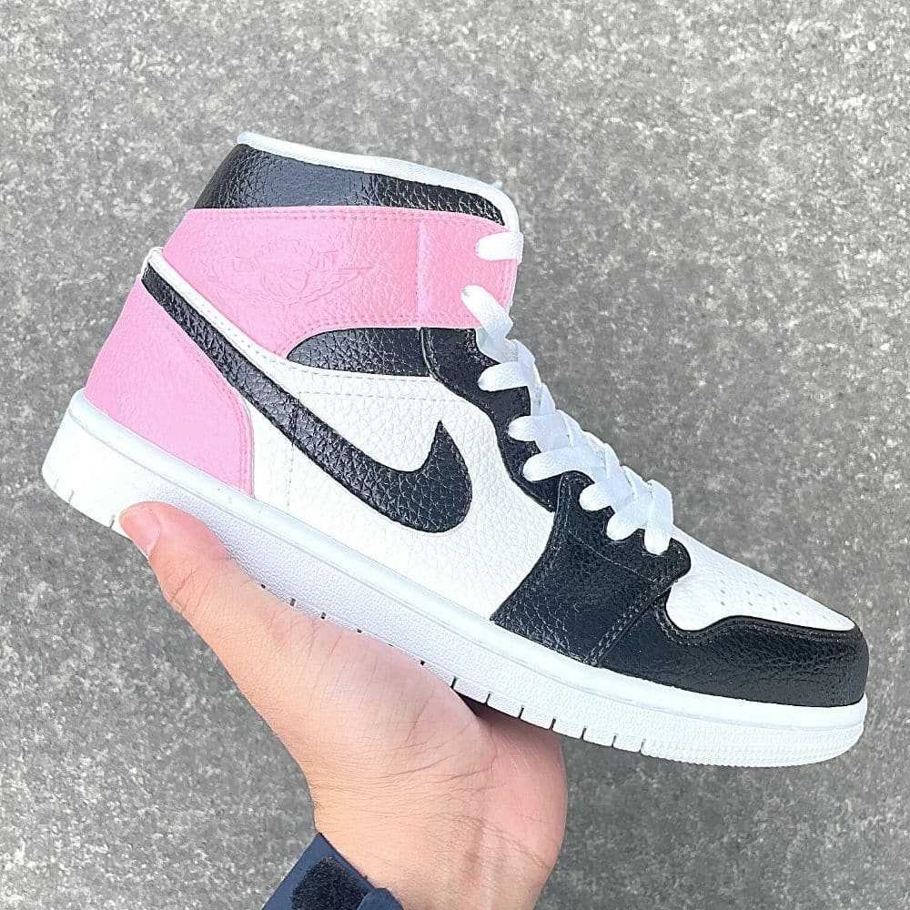 Custom Air Jordan 1 X Pink BLUE Mid