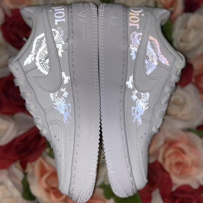 Custom Air Force 1 Reflective Dior Dragon 🐉🐉