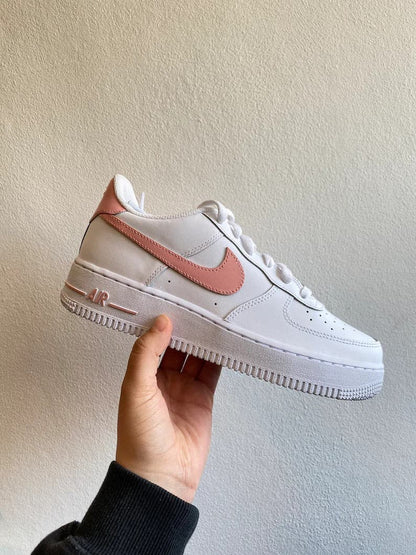 Custom Air Force 1 pink Swoosh