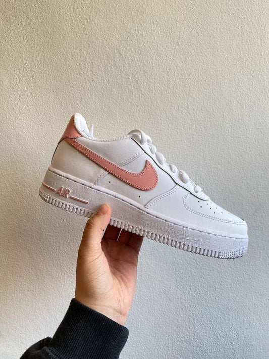 Custom Air Force 1 pink Swoosh
