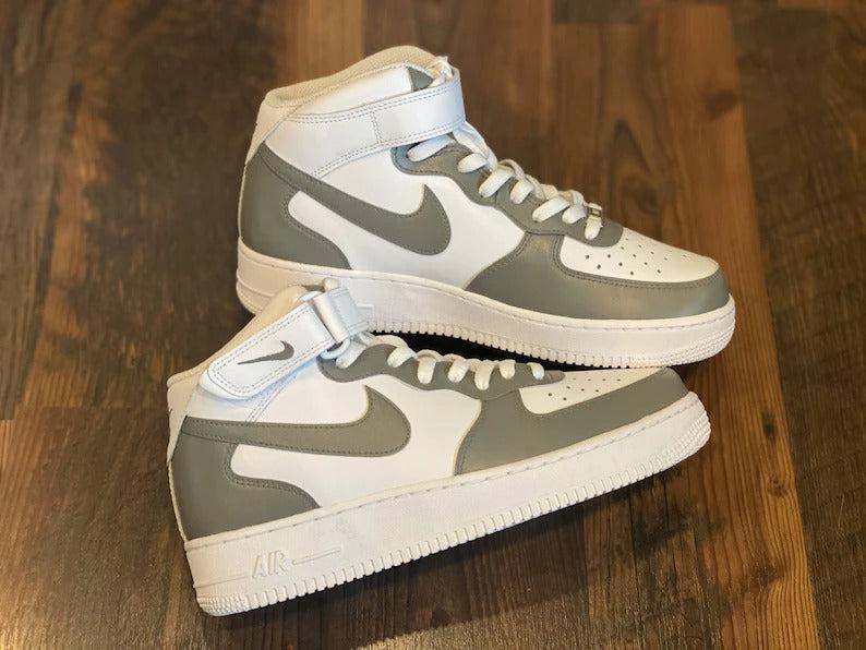 Custom Grey Nike Air Force Ones