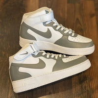 Custom Grey Nike Air Force Ones
