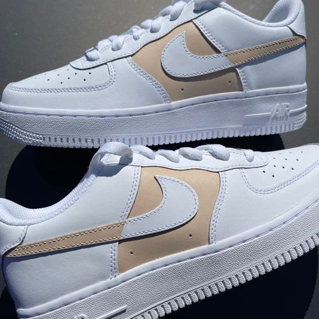 Custom Air Force 1 Two tone beige