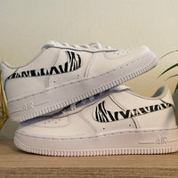 Custom Nike Air Force 1 zebra