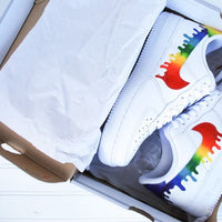 Rainbow Air Force 1 Handpainted Rainbow Design Men