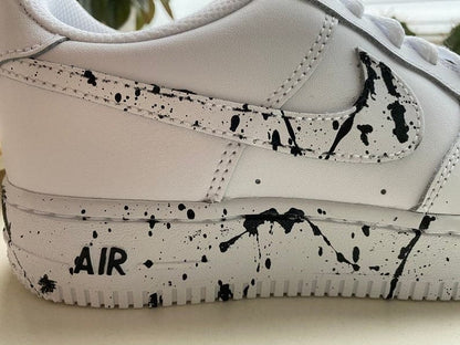 Custom Air Force 1 black Splatter