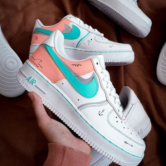 Pastel Turquoise Swoosh Air Force 1