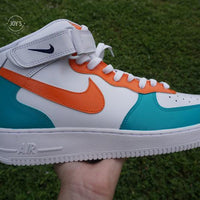 Turquoise Sunset Custom Nike Air Force 1