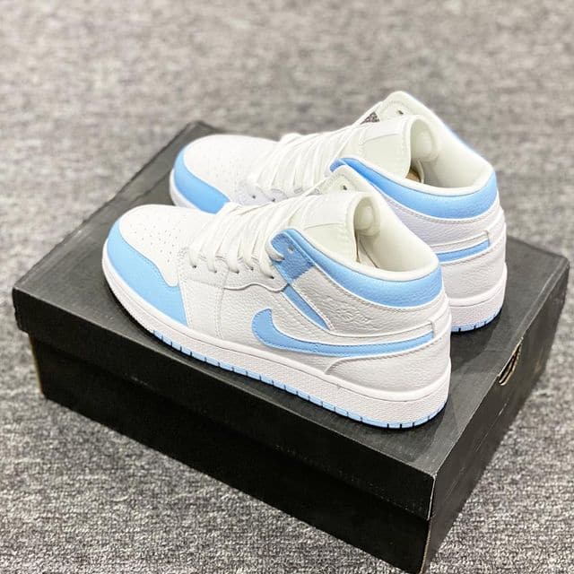 BABY BLUE SWOOSH AIR JORDAN 1 CUSTOM
