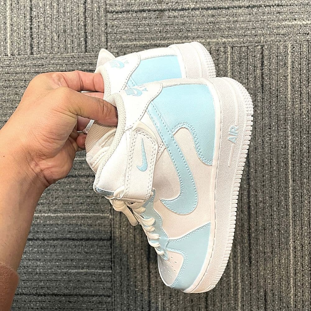 Custom Air Force 1 Mid Baby Blue