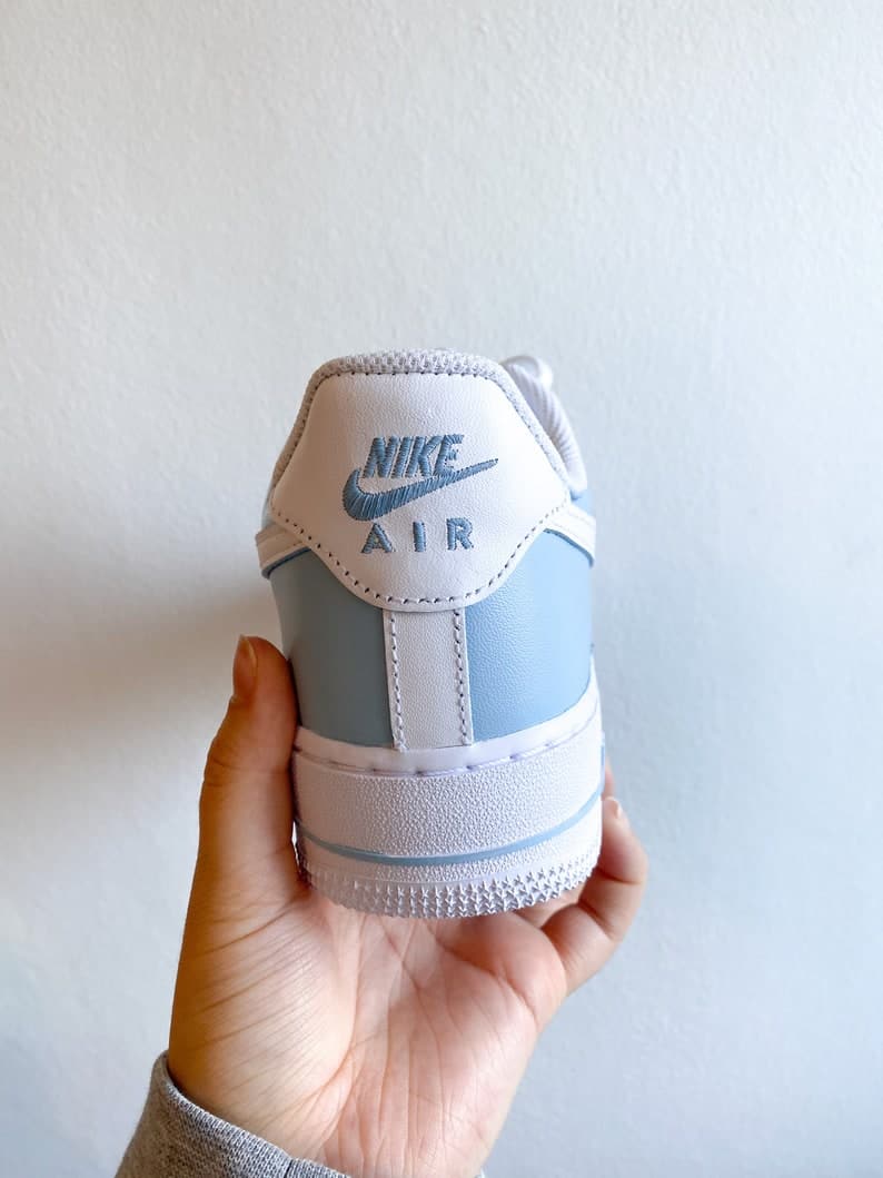 Custom Air Force 1 Baby Blue Colour Block