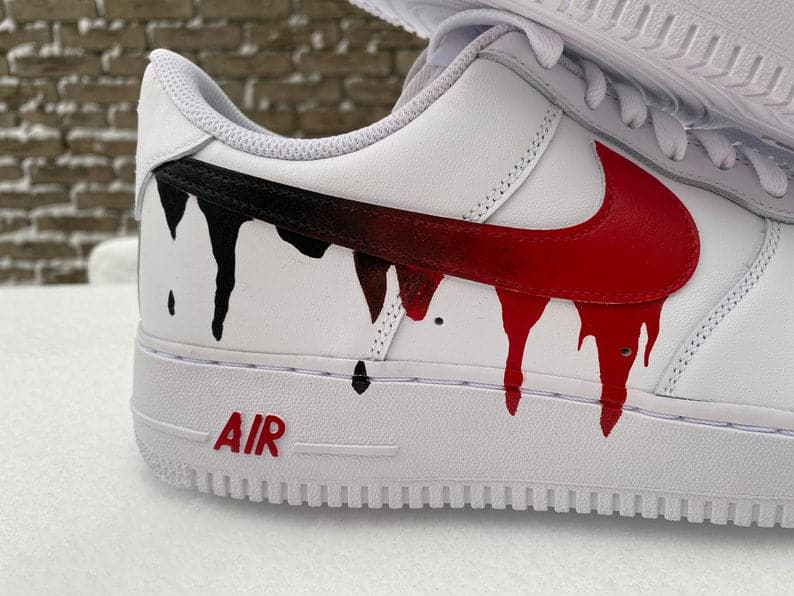 Custom Air Force 1 ombre Drip two Sides