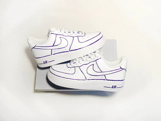 Purple Outline Custom Air Force 1