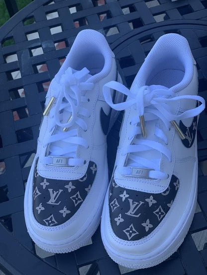 Custom Air Force 1 Classic Louis With Gold Aglets