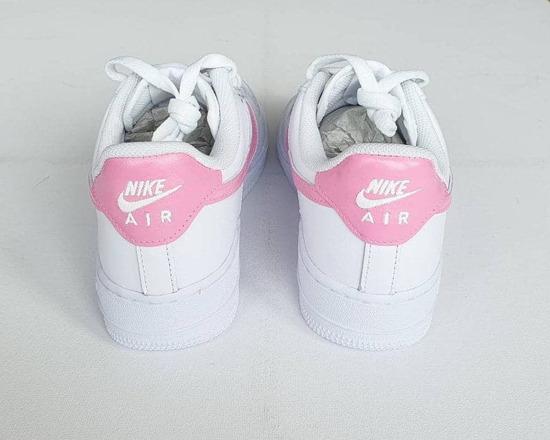 Pink_ Painted Tick and Back Design Custom AF1's