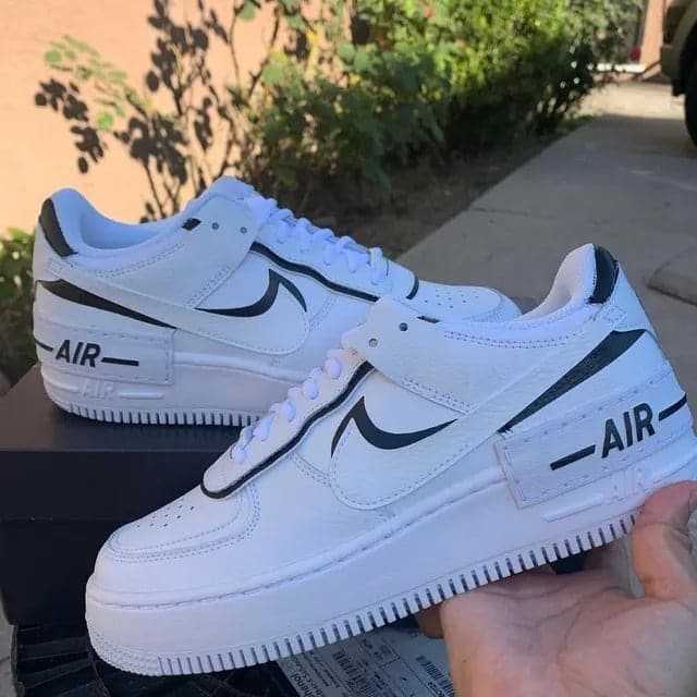 Custom Air Force 1 Shadow White Black