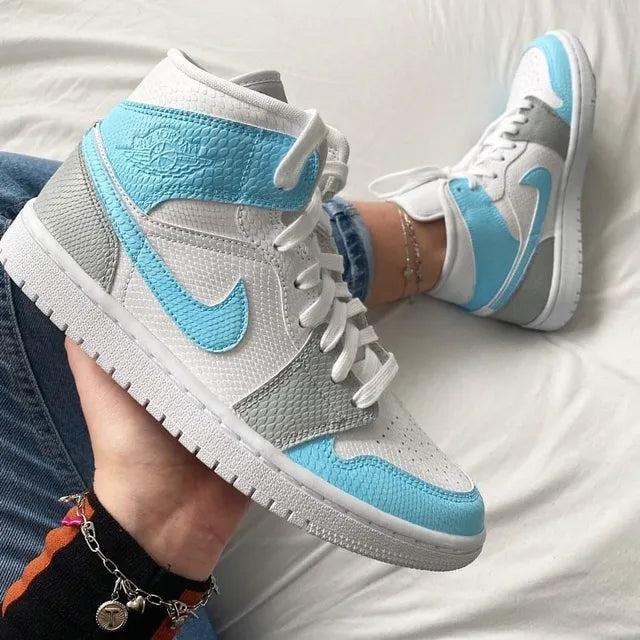 GREY BLUE DREAM AIR JORDAN 1 CUSTOM