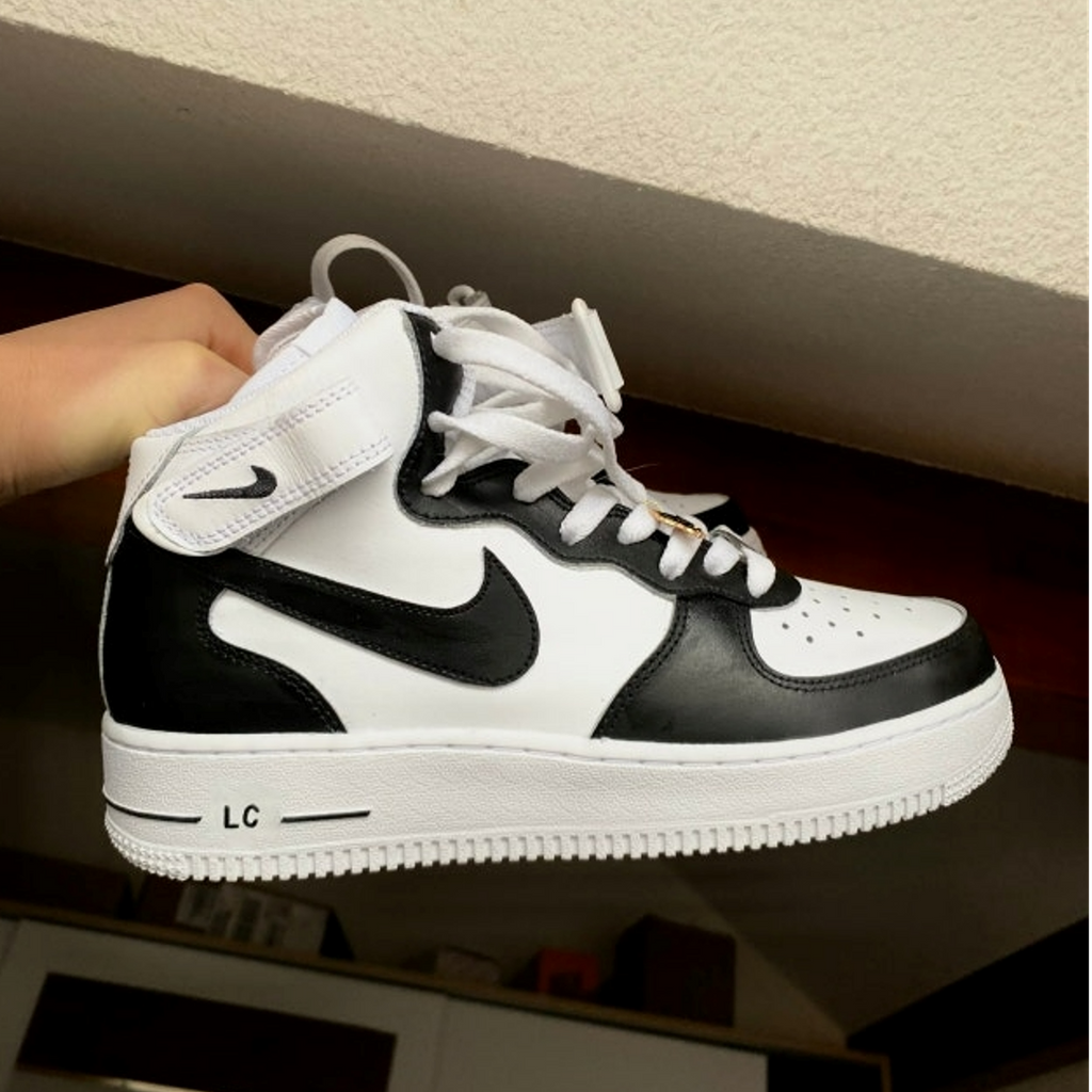 Custom Black Nike Drip Air Force Ones