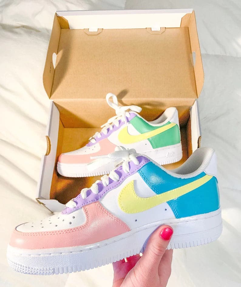Hand Painted Pastel Custom Air Force 1