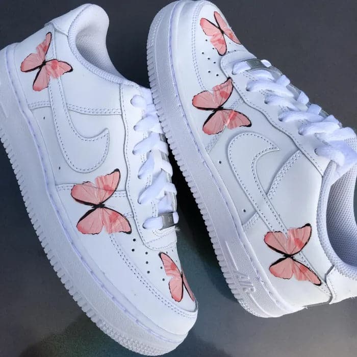 Custom Air Force 1 Butterfly Pink
