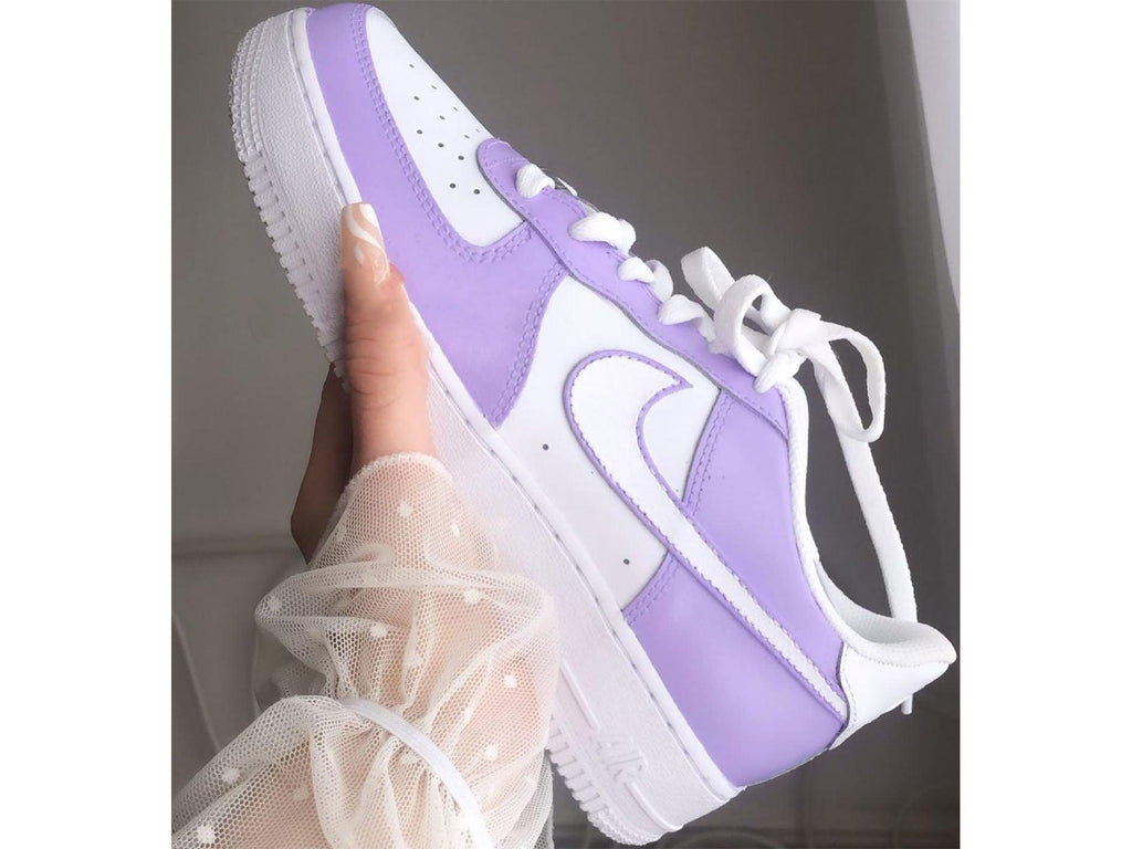 Purple Shoe Body White Label Air Force One Custom