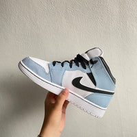 Custom Air Jordan 1 black and Blue