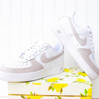 Tan Toe Colorblock Air Force 1 Custom Handpainted