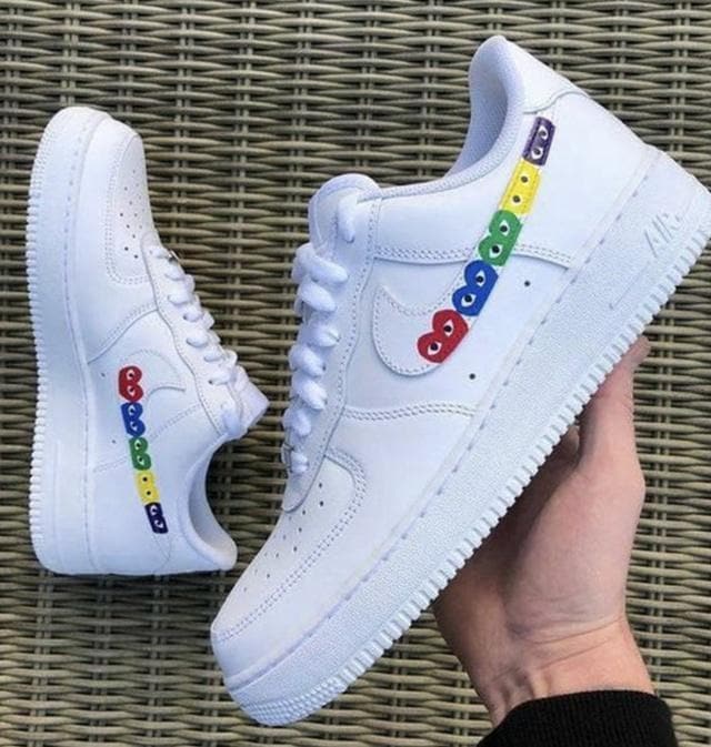 Custom Air Force 1 CDG Hearts