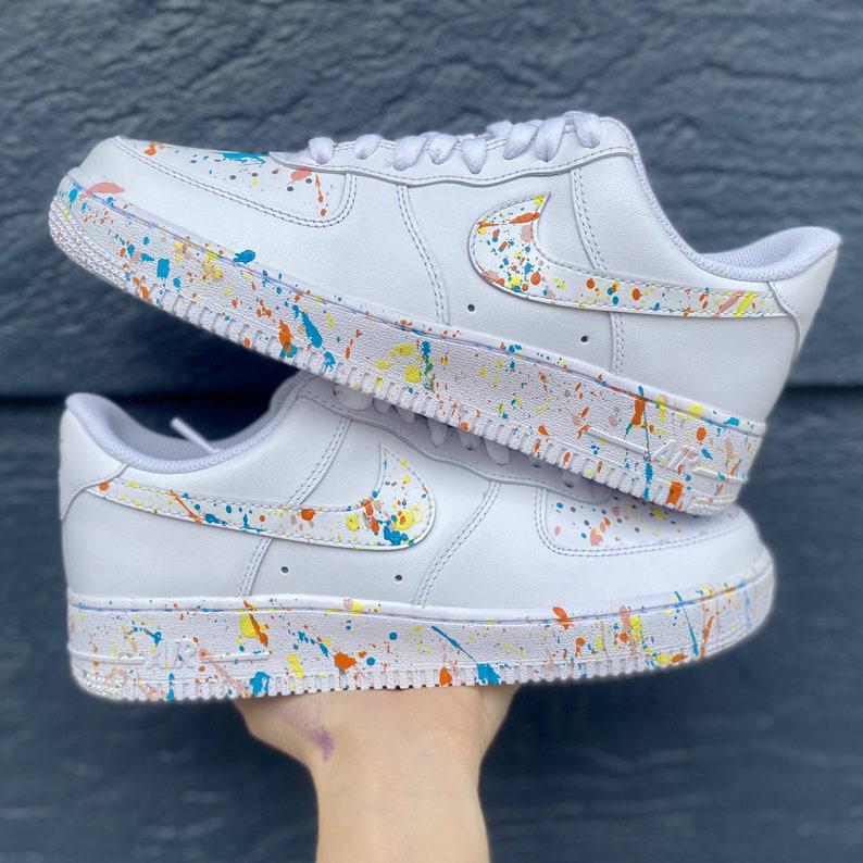 Custom Paint Spatter Nike Air Force Ones