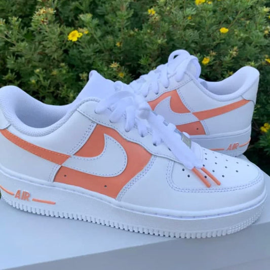 Custom Peach Colorblock Air Force 1