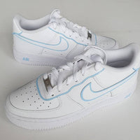 Blue Outline Design Hand-painted Custom Nike Air Force 1's