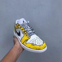 Custom Air Jordan 1 Cartoon Yellow