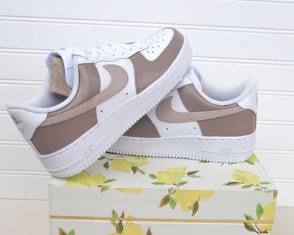 Beige Colorblock Custom Air Force 1