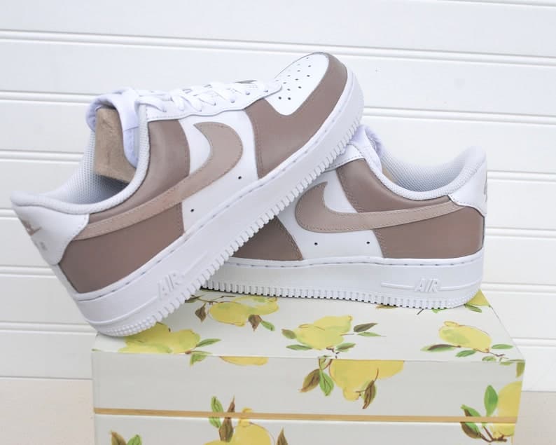 Beige Colorblock Custom Air Force 1