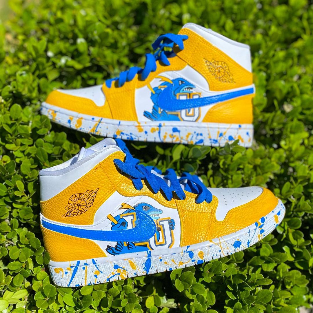 Custom Air Jordan 1 shark blue