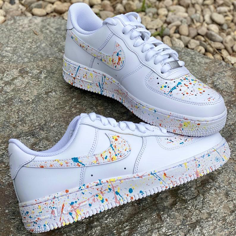 Custom Paint Spatter Nike Air Force Ones