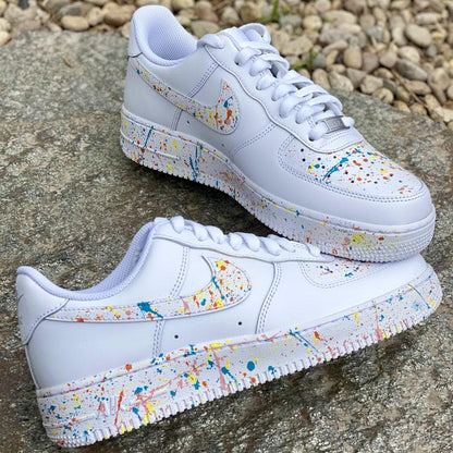 Custom Paint Spatter Nike Air Force Ones