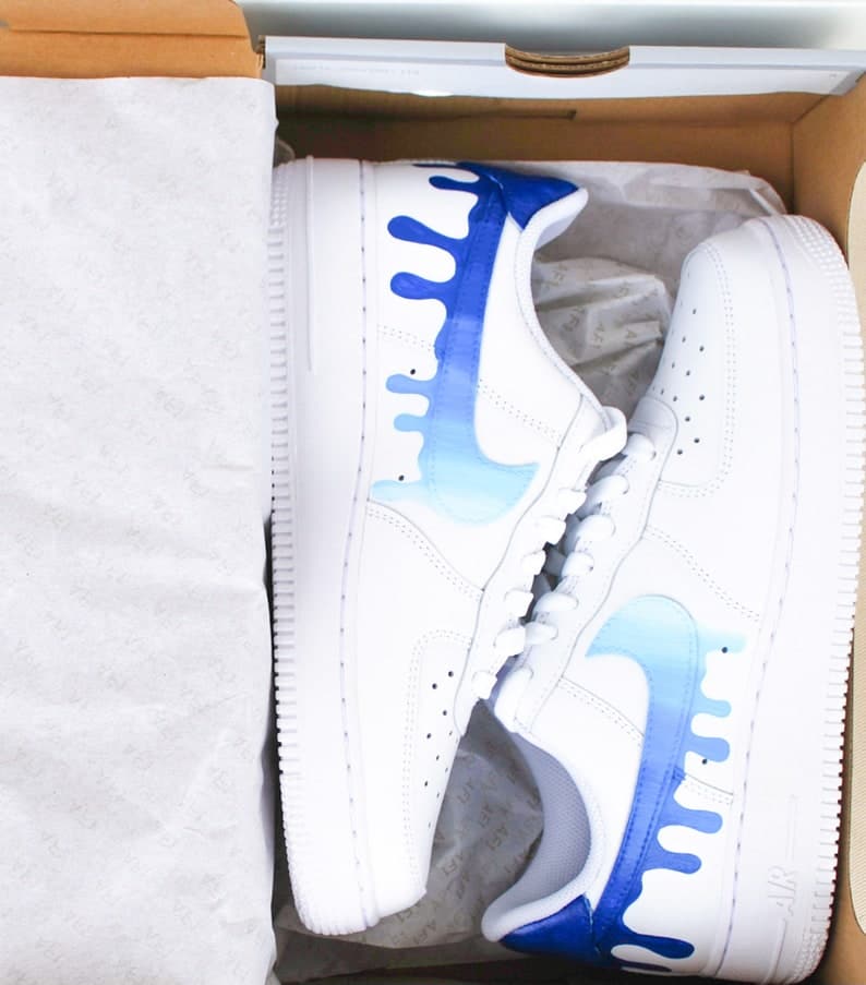 Blue Gradient Air Force 1 Handpainted AF1 Gradient
